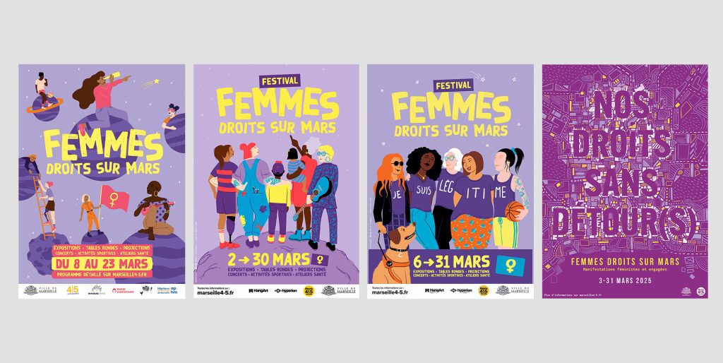 Affiches femmes droits sur mars - Agrandir l'image, fenêtre modale